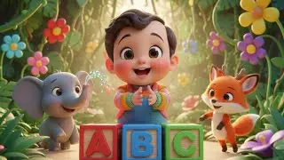 Jungle Animals ABC Song 🐒🔤 | Alphabet & Animals Learning Song for Kids | Nursery Rhymes & Baby Songs