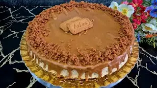 Rețeta Lotus Biscoff Cheesecake fără Coacere /Fără Gelatină 