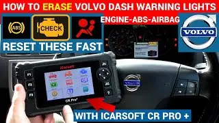 Volvo Engine, ABS & Airbag Reset Warning Light using iCarsoft CR PRO + OBD2 Diagnostic Scan Tool