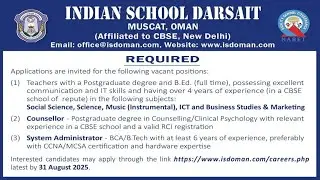 Teaching Jobs in Oman 2025&ndash;2026