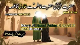 Hazrat Ali (R.A ) Hazrat Fatima ka waqia | islamic stories | Raza qissa