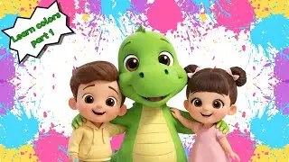 Learn Colors with Dino the dinosaur | Fun & Calm Color Learning for Kids