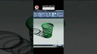 autocad 3d, Rubbish Bin