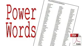 Powerwords - Great Action Words for Resumes, Stories, copywriting and More - Free PDF link