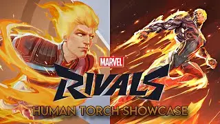 Human Torch all skins showcase (4k) - Marvel Rivals 