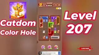 Catdom Color Hole Level 207 Walkthrough 🐱🟣 | Relaxing Color Puzzle Game | Go Answer