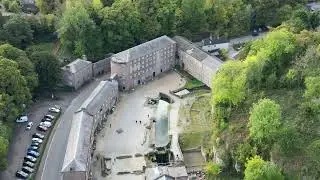 Cromford Mills & Canal and Willersley Castle Hotel & St Mary's Church, Derbyshire Peak District