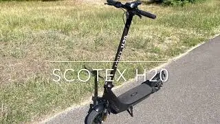 Scotex H20 E-Scooter D&auml;mpfung hinten verstellen, Zusatzlicht, Beschleunigung und Geschwindigkeit