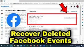 How To Recover Deleted Events on Facebook