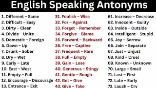 Antonyms|spoken English|competitive exams|competitive English|objective English|English vocabulary|