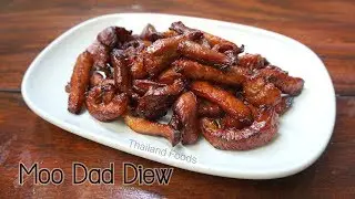 Thai Foods | Fried Sun Dried Pork | Moo Dad Diew