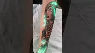 OWL GIRL LIGHTING EFFECT TATTOO ON HAND 🦉 LIGHTING TATTOOS OFFICIAL