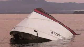 Raw Video: Footage of capsized whale-watching boat