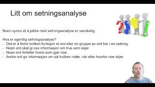 019- Syntaks i norske setninger forts
