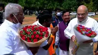 Tumkur BJP Leaders Welcome to Home Minister Amit Shah | report by IJTV