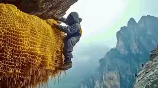 Climbing Giant Trees to Harvest Wild Honey - A Thrilling High-Stakes Adventure!