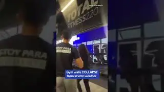 Gym walls COLLAPSE from severe weather 😳