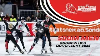 Penalty Drama! Andrew Heo Wins for the USA | 500m men | Dordrecht 2025 | #shorttrackworldtour