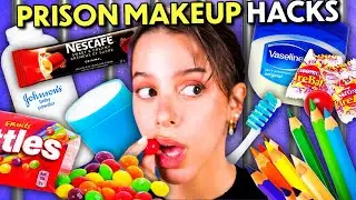 Adults Try Prison Make-Up Hacks! (Foundation, Eyeliner, Lipstick) | React