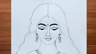 How to Draw Radha Rani Face-Outline Drawing | Pencil Drawing | Chitra