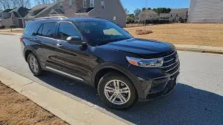 Black 2021 Ford Explorer OBD scan plus underneath view pre-purchase inspection video walk-around