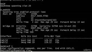 38 STP 10 Using The Priority Command & Limits Of The Root Primary Command SPANNING TREE PROTOCOL