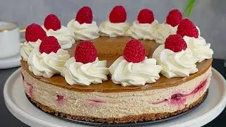 Замечательный десерт, который легко приготовить! Чизкейк Speculoos и малина, без приготовления!!