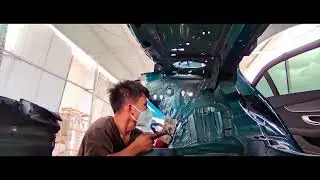 Mercedes-Benz rear-end collision splicing reconstruction repair#collision #mechanic #repair