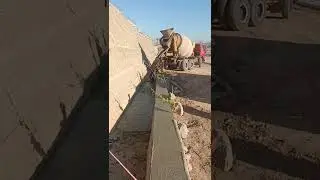 Pouring of concrete couping and PCC for stone masonry drain