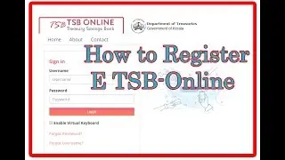 How to register for E TSB in Online  & Create User ID
