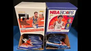 20-21 Hoops and Donruss Basketball Dollar Tree Gravity Feed Boxes.   Yellow Flood Variation