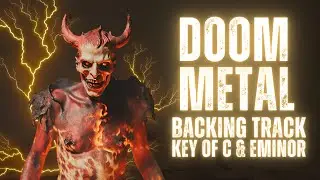 Epic Doom Metal Backing Track for Guitar | Key Of C & Em | Dark and Atmospheric Jam Session