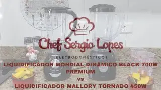 LIQUIDIFICADOR MONDIAL DINÂMICO BLACK 700W PREMIUM vs LIQUIDIFICADOR MALLORY TORNADO 450W