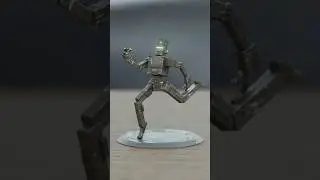 Running Robot Concept Art In Blender #b3d #blender3d
