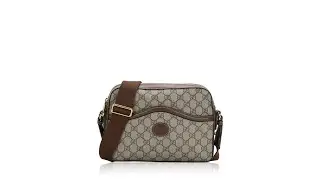 Gucci GG Supreme Interlocking G Camera Bag Beige Ebony