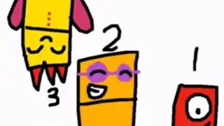 A kid's animated drawing of the Numberblocks theme song