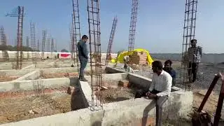 House construction work is in progress