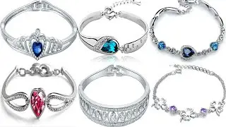 Most beautiful fashion platinum silver plated bracelet from amazon//amazon bracelet designs