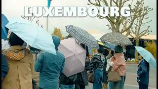 LUXEMBOURG 🇱🇺 Luxembourg City Walking Tour 4K on a Rainy Day | Travel Luxembourg 2025