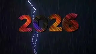 New year by the light TV