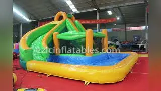 Fun Obstacle Bounce House Waterslides With Pool