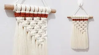 Easy Macrame Wall Hanging | Vertical Half Hitch Knot