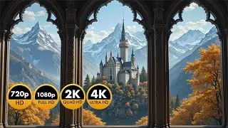 🏰 Fantasy Window Projector | Medieval Castle Window View | 4K No sound