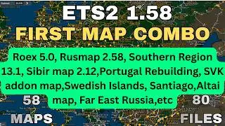 ETS2 1.58 FIRST MAP COMBO  58 Maps 80 Files  All map links and placed in the correct load order👍