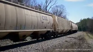 CSX northbound G412 at Crofton Cut with the P&LE Heritage Unit leading.