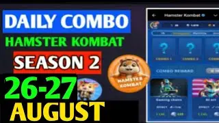 HAMSTER KOMBAT GAMEDEV DAILY COMBO | HAMSTER KOMBAT DAILY COMBO | 26-27 AUGUST HAMSTER DAILY COMBO
