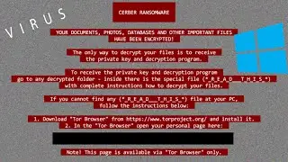 So I INSTALLED the CERBER VIRUS on MY PC