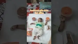 Sankranti Special Food Gift from Dad&rsquo;s Office 🎁🌾 | Baby Reaction #shorts #telugushorts #s4familyvlog