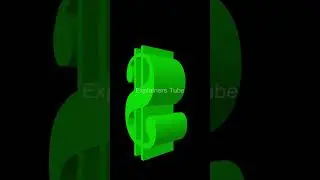 Falling Dollar Sign 3D Green Animation Transparent Background Motion Graphics Loop