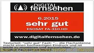 esoSAT Mini Sat Sch&uuml;ssel: Satelliten-Flachantenne FA-310.HD mit digitalem Single-LNB (Mini Sat Anla